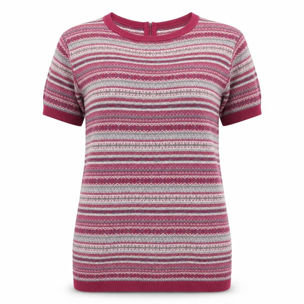 Marks & Spencer Womens Pink Herringbone  Pullover Jumper Size 10