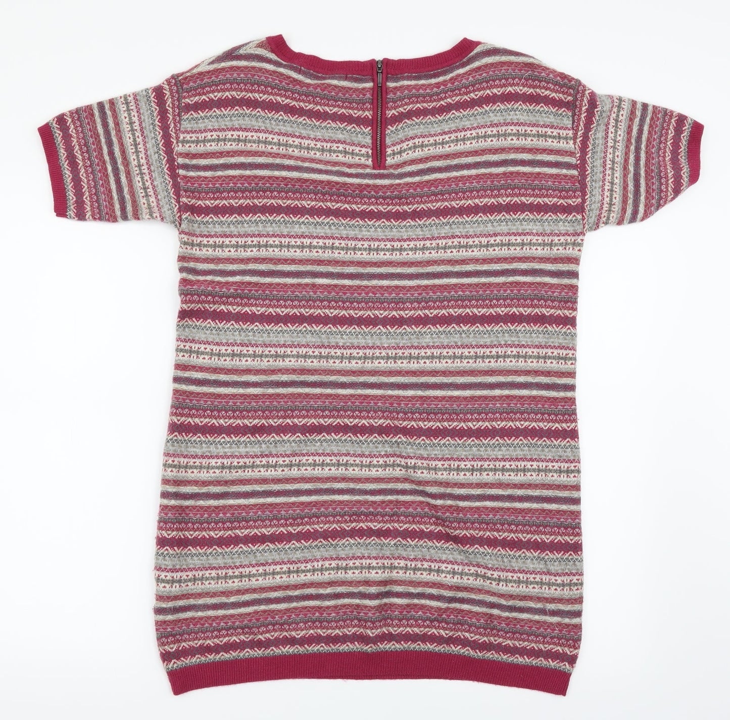 M&S Womens Pink Herringbone  Pullover Jumper Size 10
