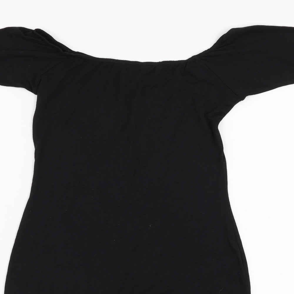 Boohoo Womens Black   Basic T-Shirt Size 8