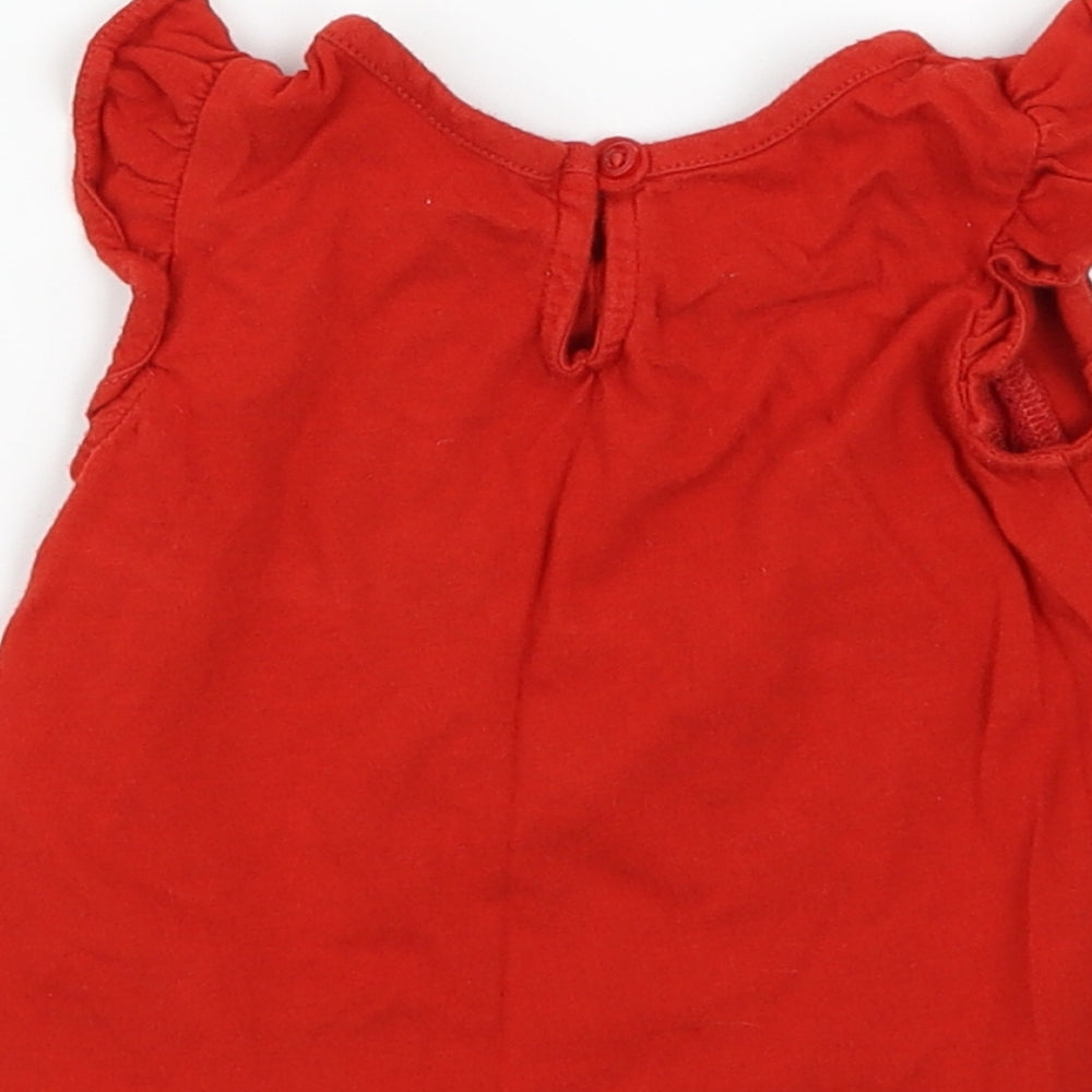 Gap Girls Red   Basic T-Shirt Size 6-9 Months