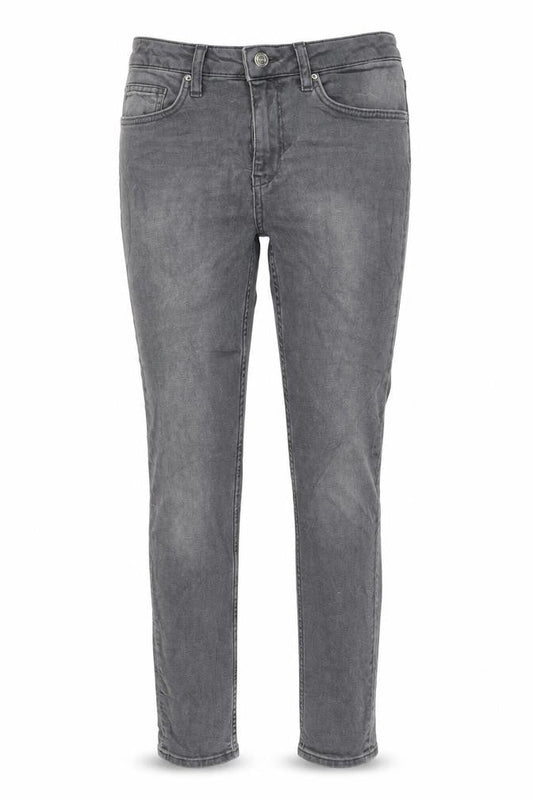 Front view of Perfect Jeans women’s grey denim skinny jeans, size UK 40, 28-inch leg