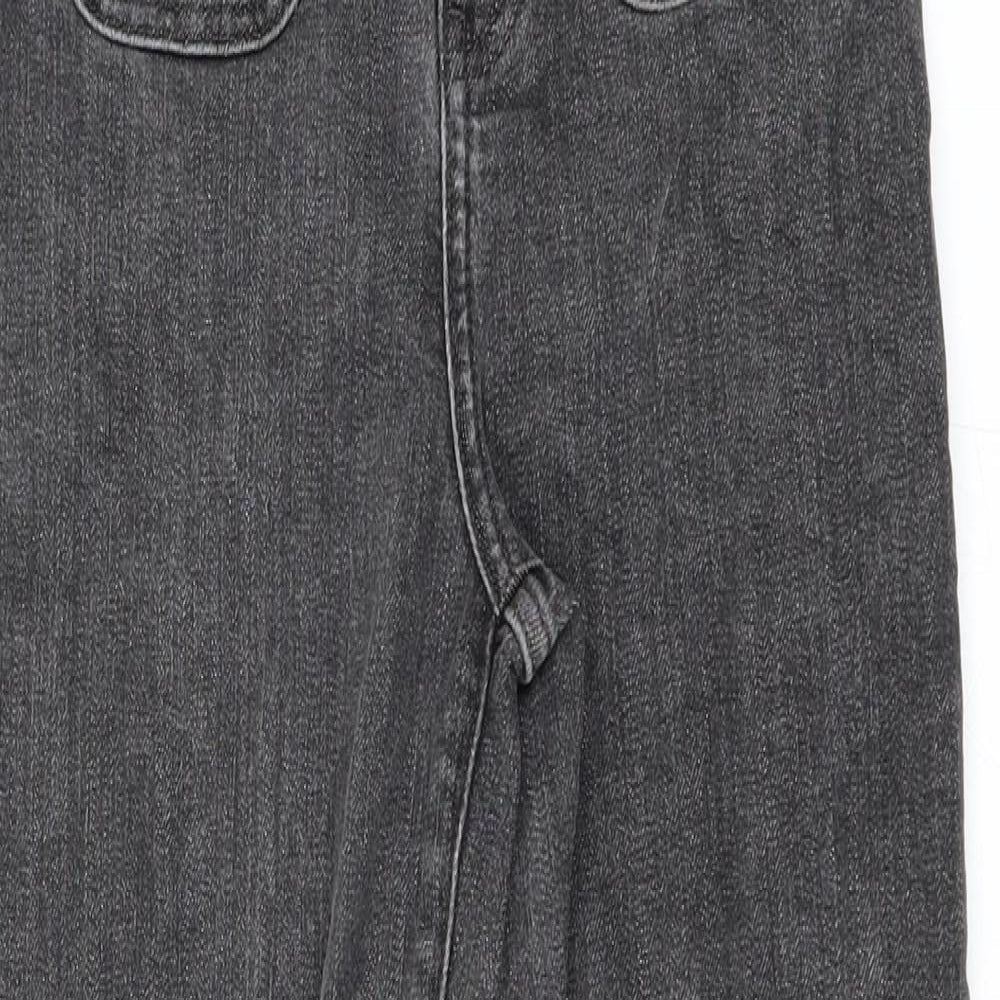 Marks and Spencer Womens Grey  Denim Straight Jeans Size 8 L24 in