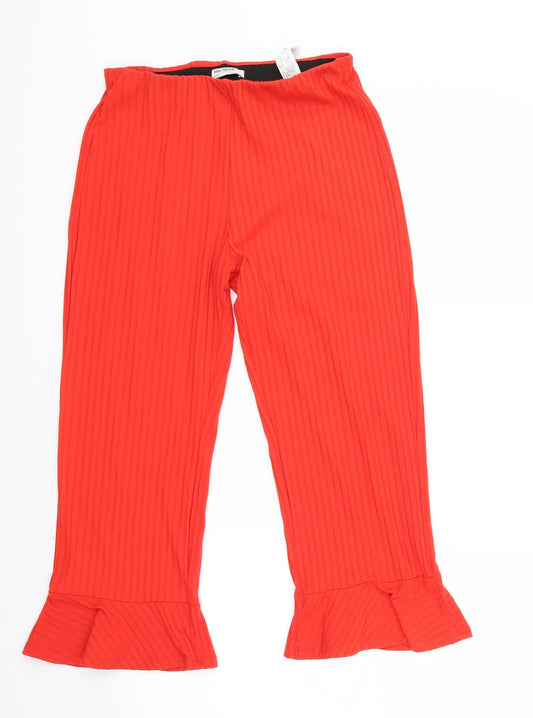 Zara Womens Red   Trousers  Size 6 L21.5 in
