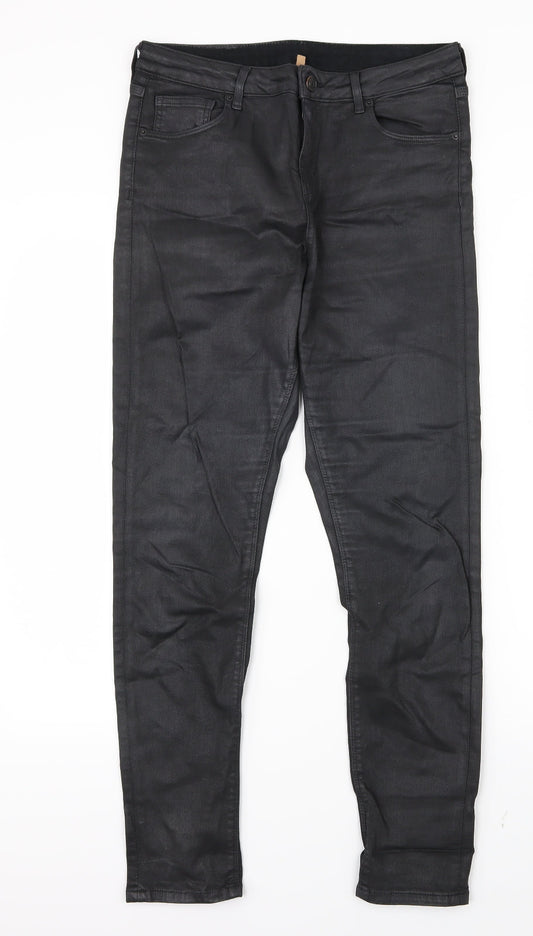 Topshop Womens Black   Straight Jeans Size 30 in L28 in