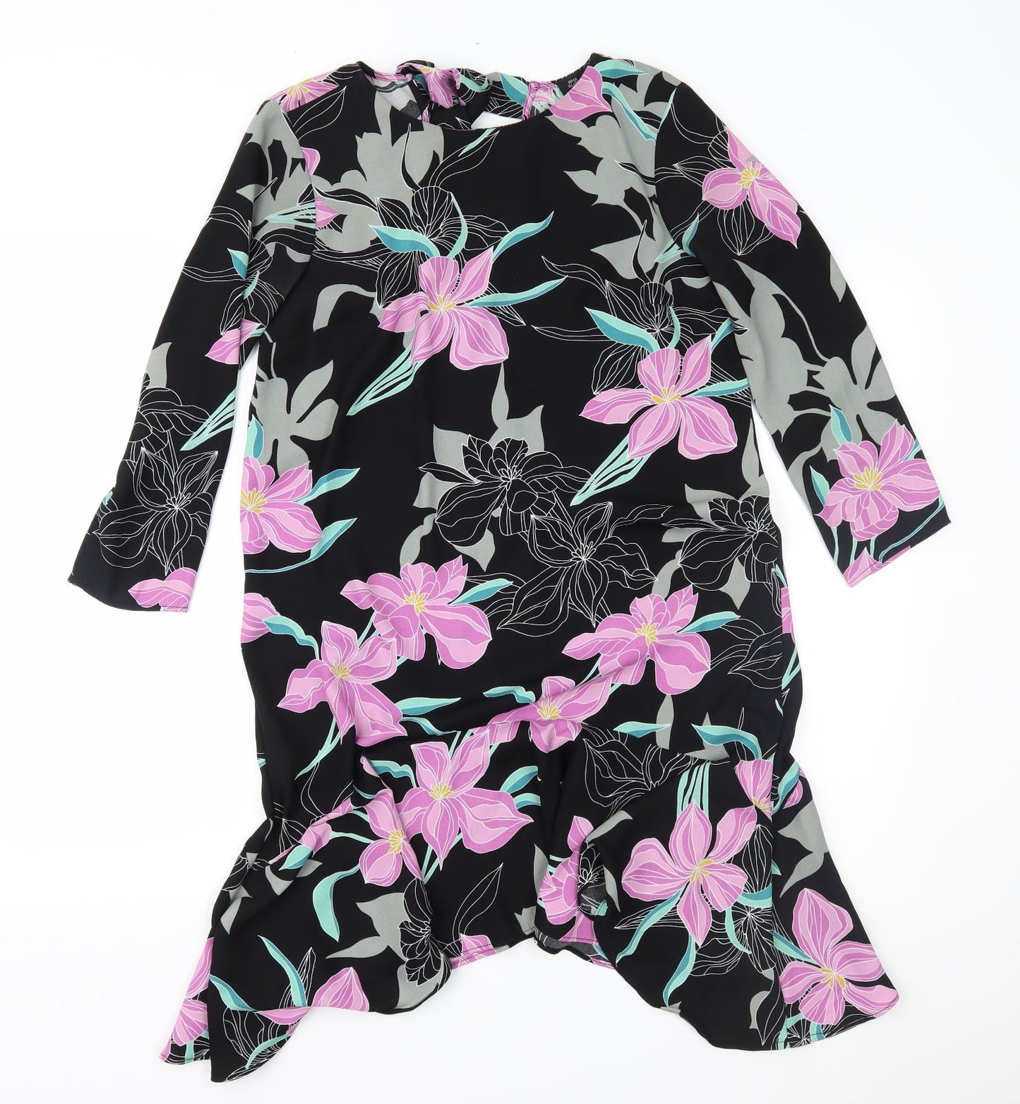 River Island Womens Black Floral  Shift  Size 8