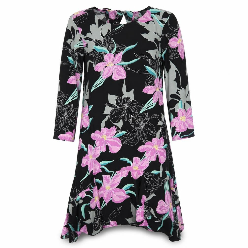 River Island Womens Black Floral  Shift  Size 8