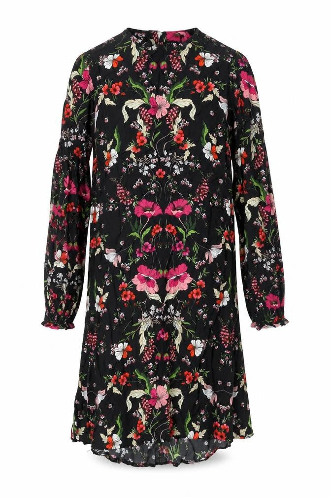 Dorothy Perkins Womens Black Floral  Shift  Size 8