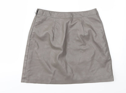 Back view of Primark women’s brown a-line skirt, size UK 8