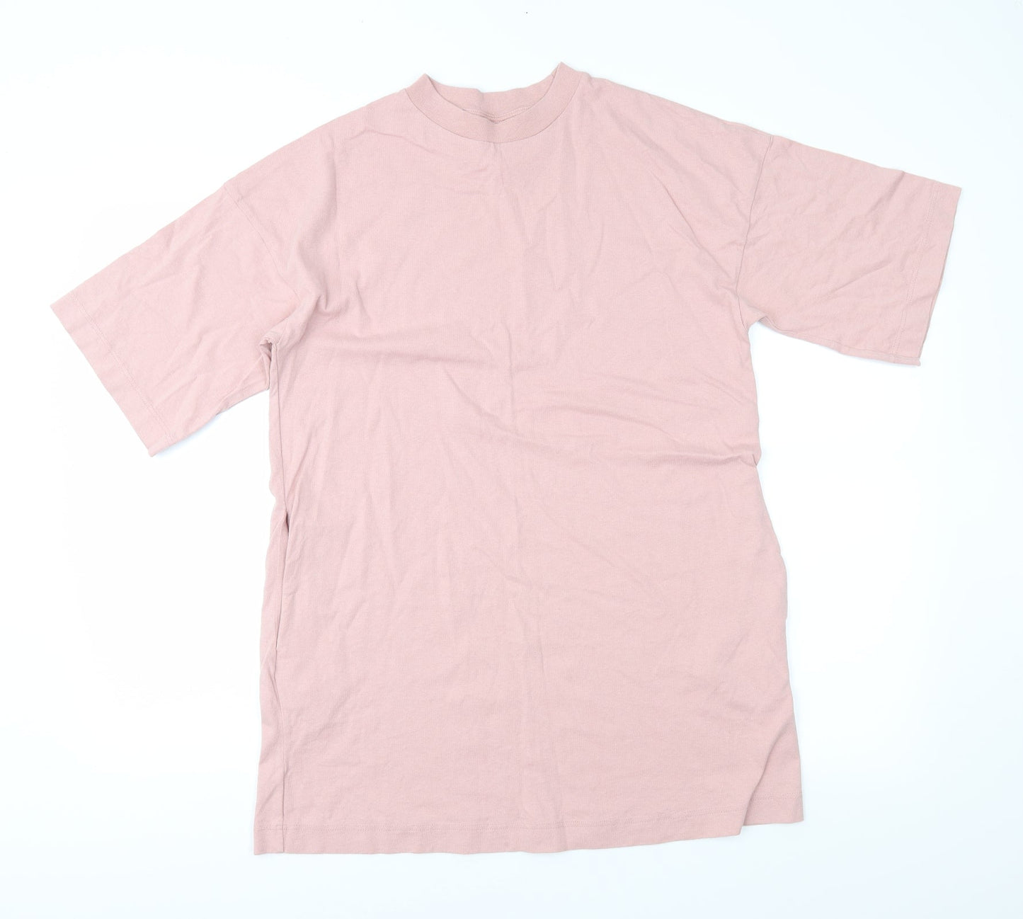 Topshop Womens Pink  Jersey T-Shirt Dress  Size XS