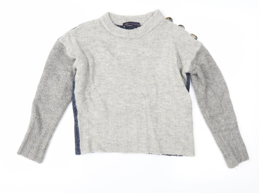Marks and Spencer Womens Grey  Knit Pullover Jumper Size S