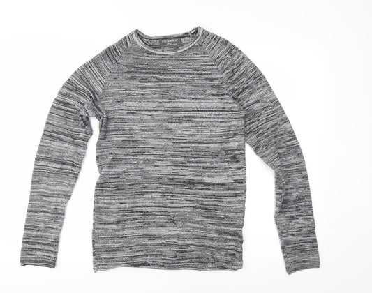 rimark Mens Grey  Knit Pullover Jumper Size S