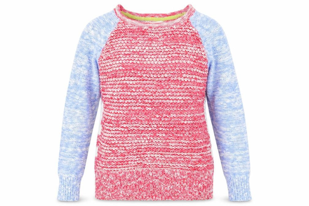 Sweater Shop Womens Red Geometric Knit Pullover Jumper Size S