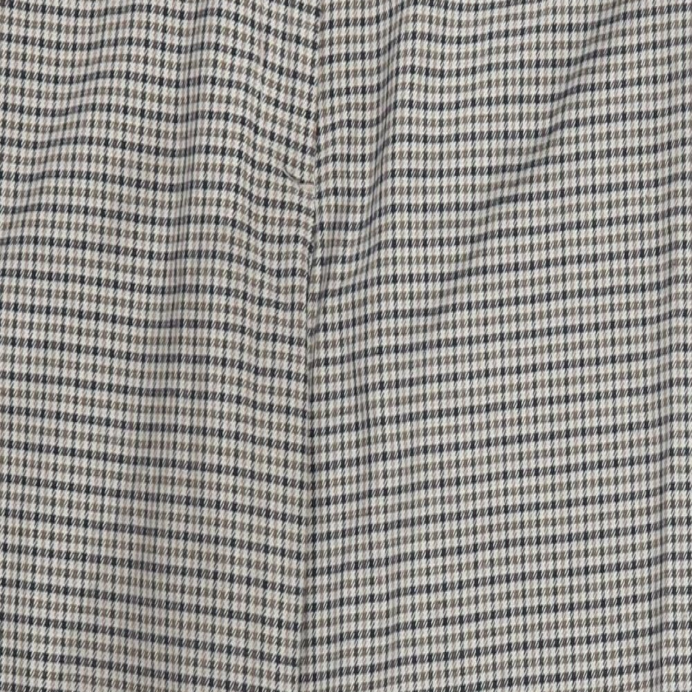 H&M Womens Brown Check  Trousers  Size 16 L25 in