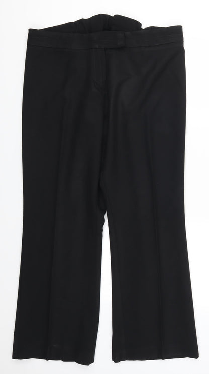Front view of Avenue women’s black trousers, size UK 18, 29-inch leg