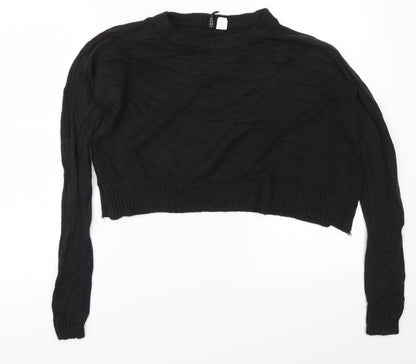 Front view of H&M women’s black jumper, size S