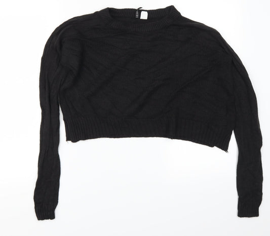 H&M Womens Black   Pullover Jumper Size S
