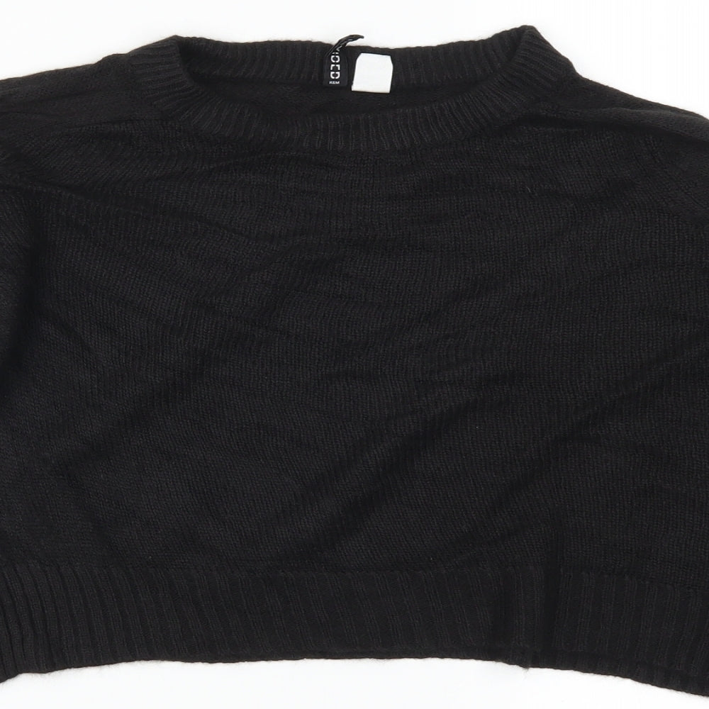 H&M Womens Black   Pullover Jumper Size S