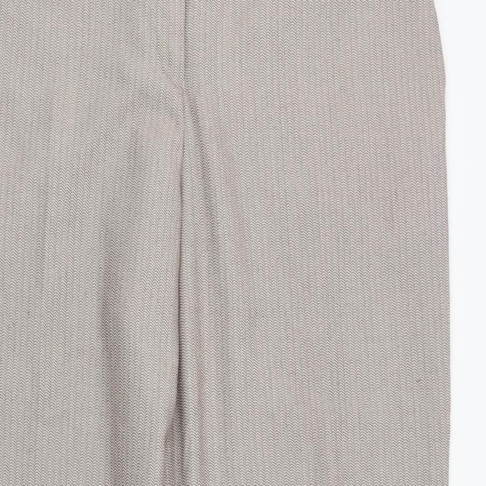 NEXT Womens Brown Herringbone  Trousers  Size 16 L29 in