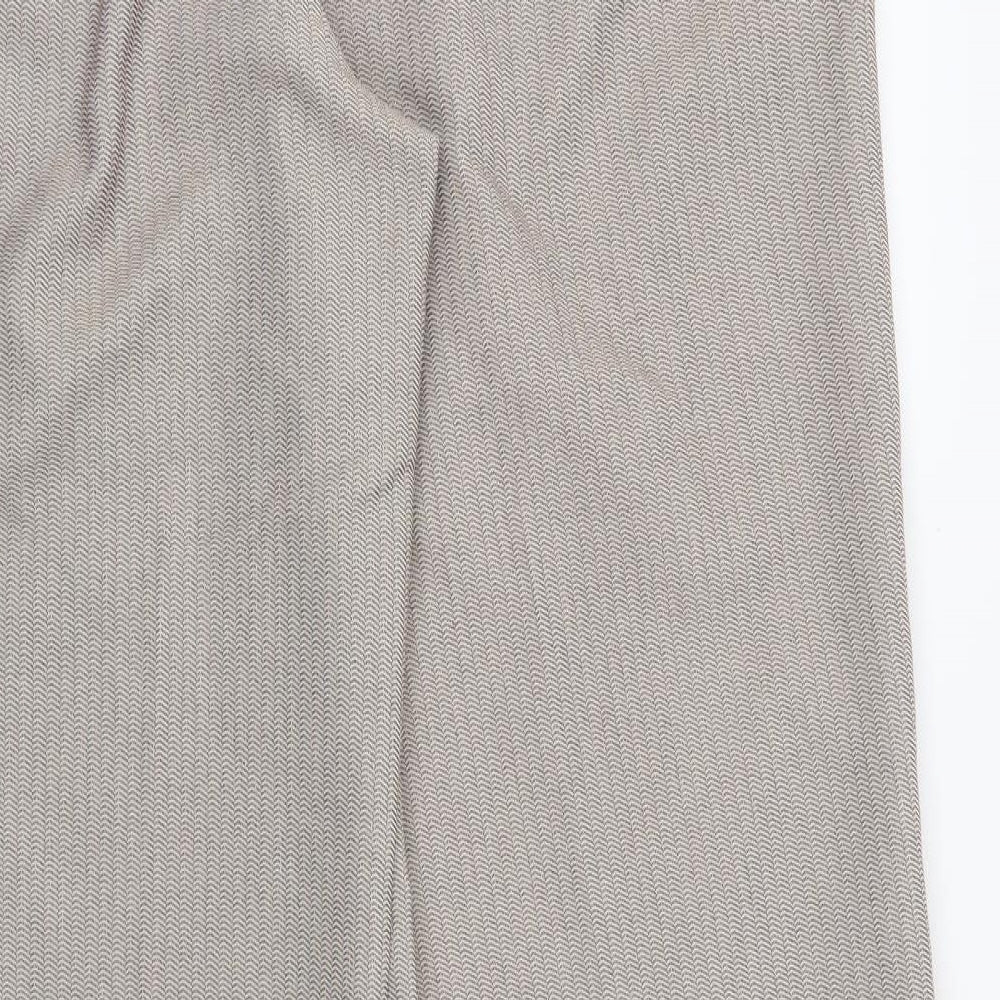 NEXT Womens Brown Herringbone  Trousers  Size 16 L29 in