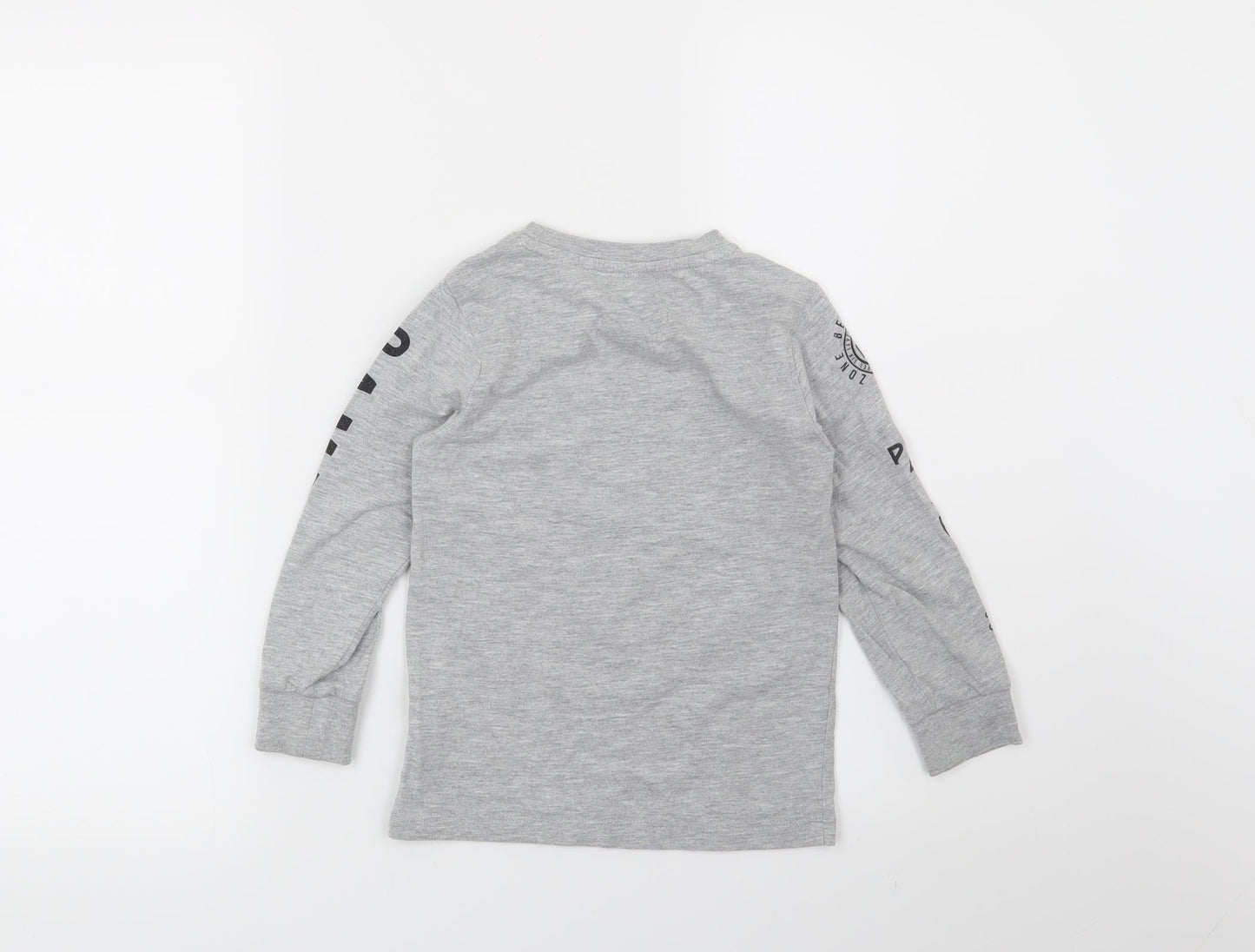 Blue Zoo Boys Grey   Basic T-Shirt Size 4-5 Years  - Game on-Next Level Complete