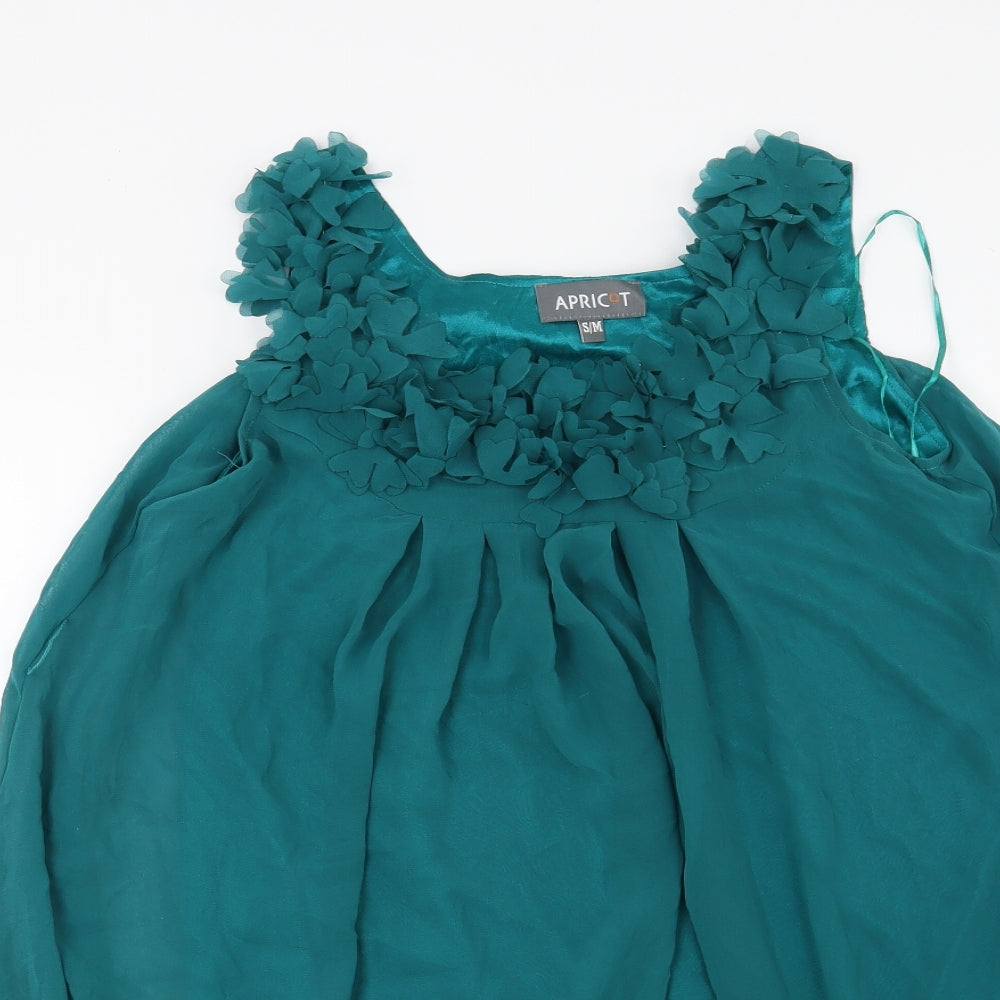 Apricot Womens Green Floral  Tunic Blouse Size S