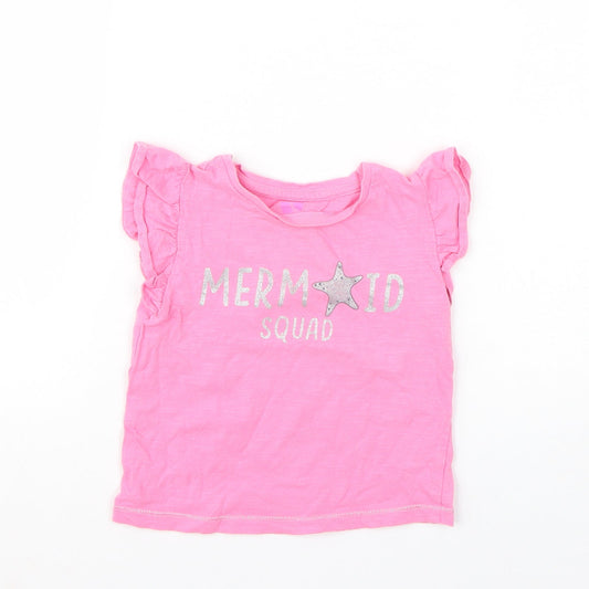 Very Girls Pink   Basic T-Shirt Size 18-24 Months
