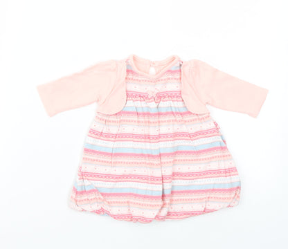 Additional front view of George girls’ pink a-line one size