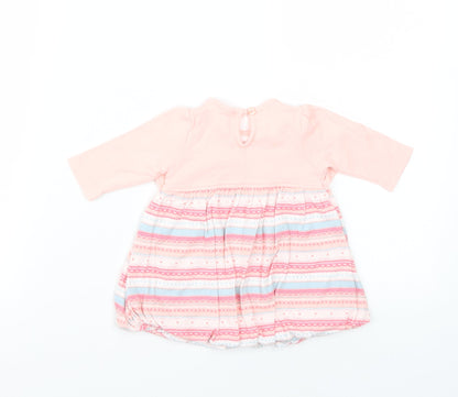 Back view of George girls’ pink a-line one size