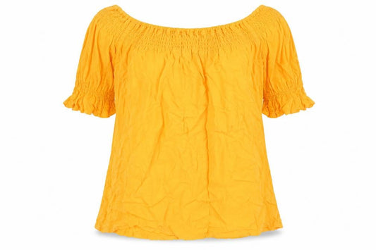 Peacocks Womens Yellow   Basic T-Shirt Size 8