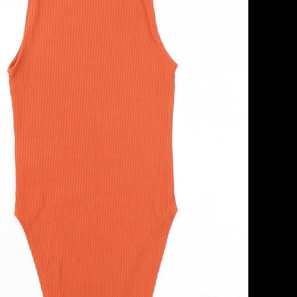 Newlook Womens Orange   Bodysuit One-Piece Size 6