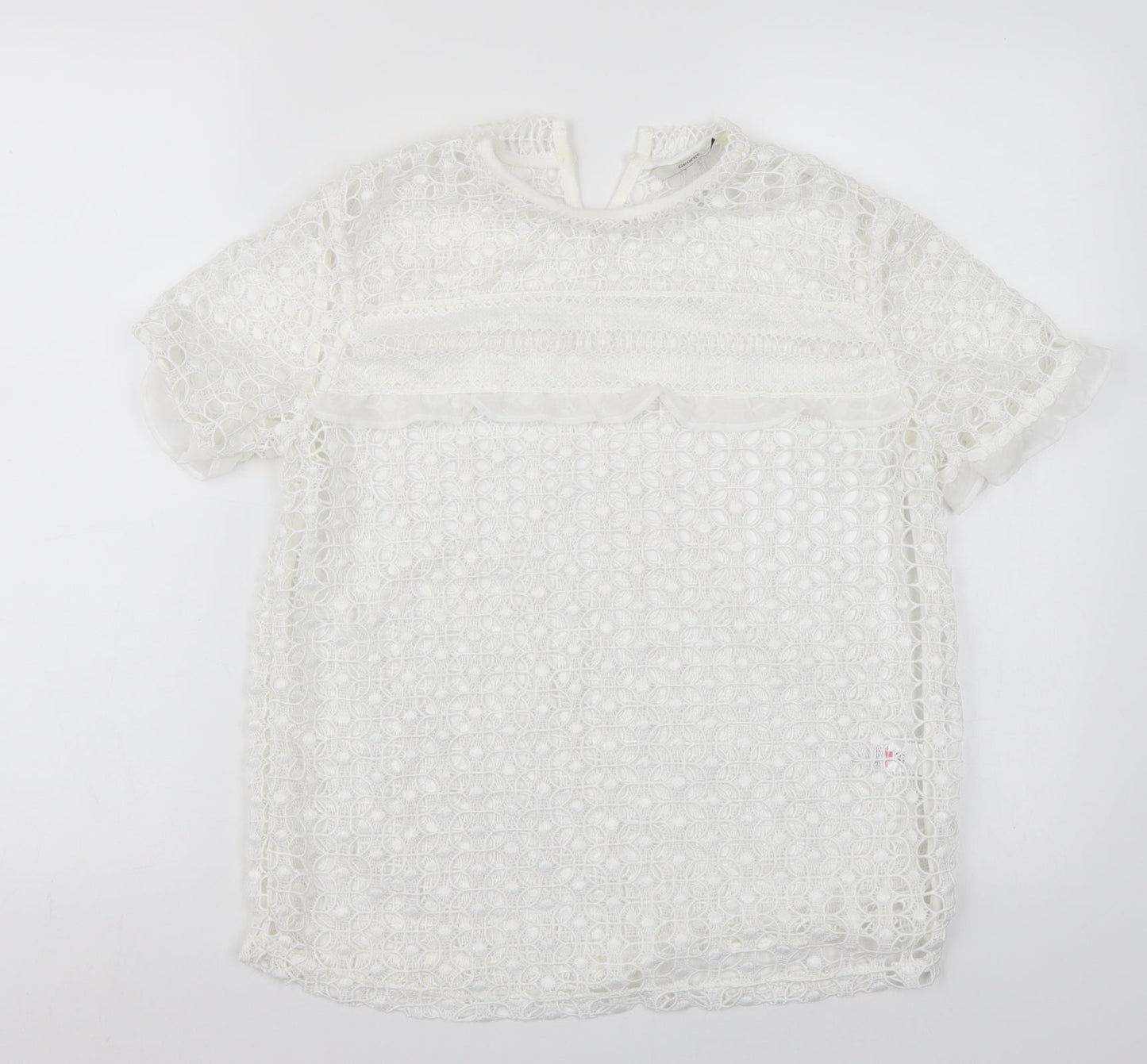 George Womens White   Basic T-Shirt Size 8