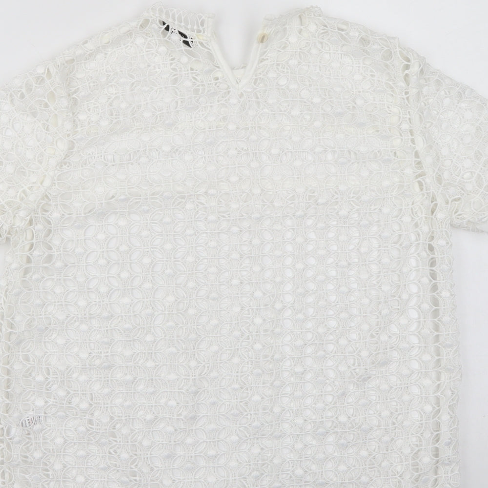 George Womens White   Basic T-Shirt Size 8