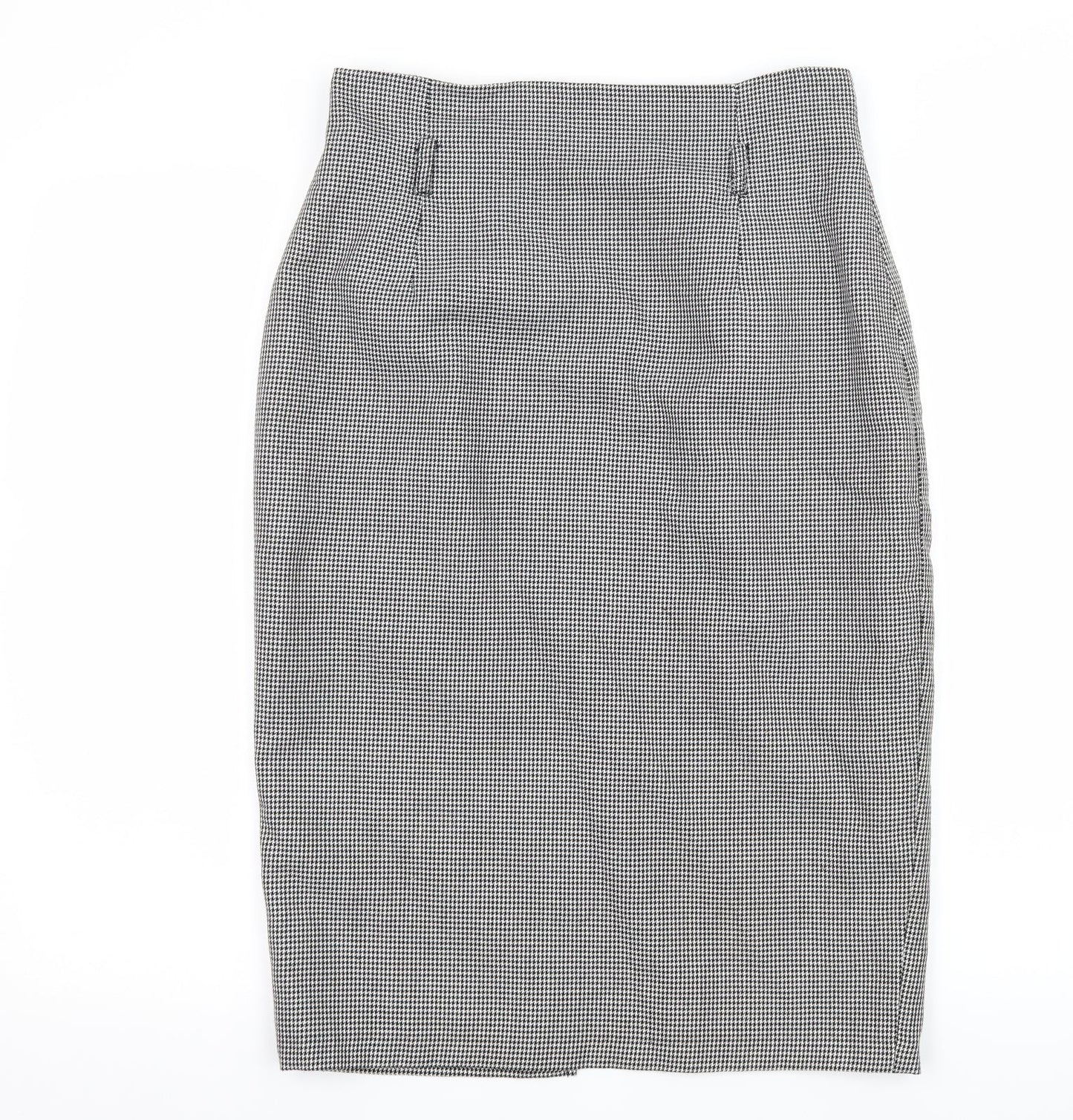 F&F Womens Black Houndstooth  Straight & Pencil Skirt Size 28 in