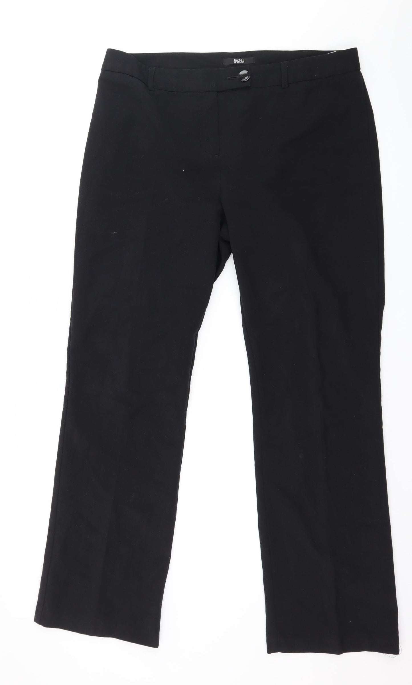 Marks and Spencer Womens Black   Trousers  Size 14 L20 in
