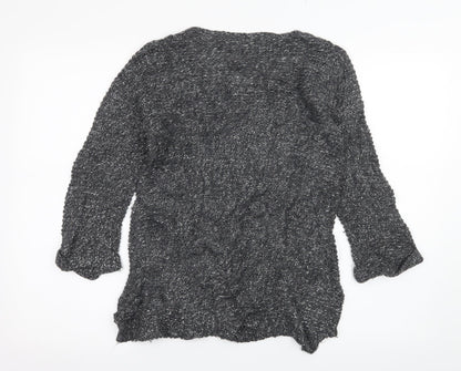 Preloved NEXT Womens Grey  Knit Pullover Jumper Size 8 - Back