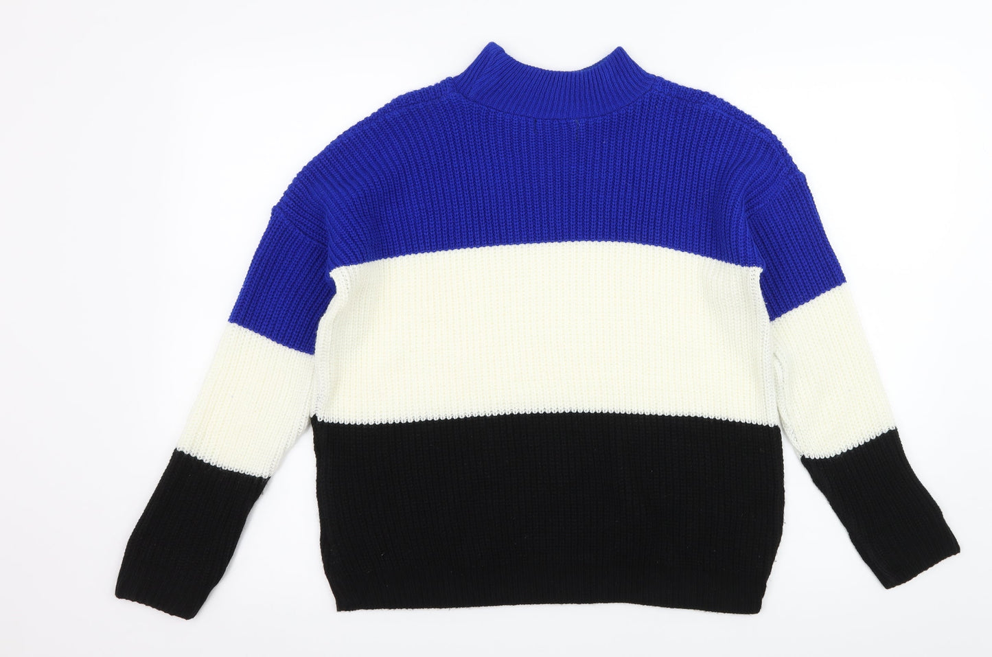 Select Womens Multicoloured Striped Knit Pullover Jumper Size 8