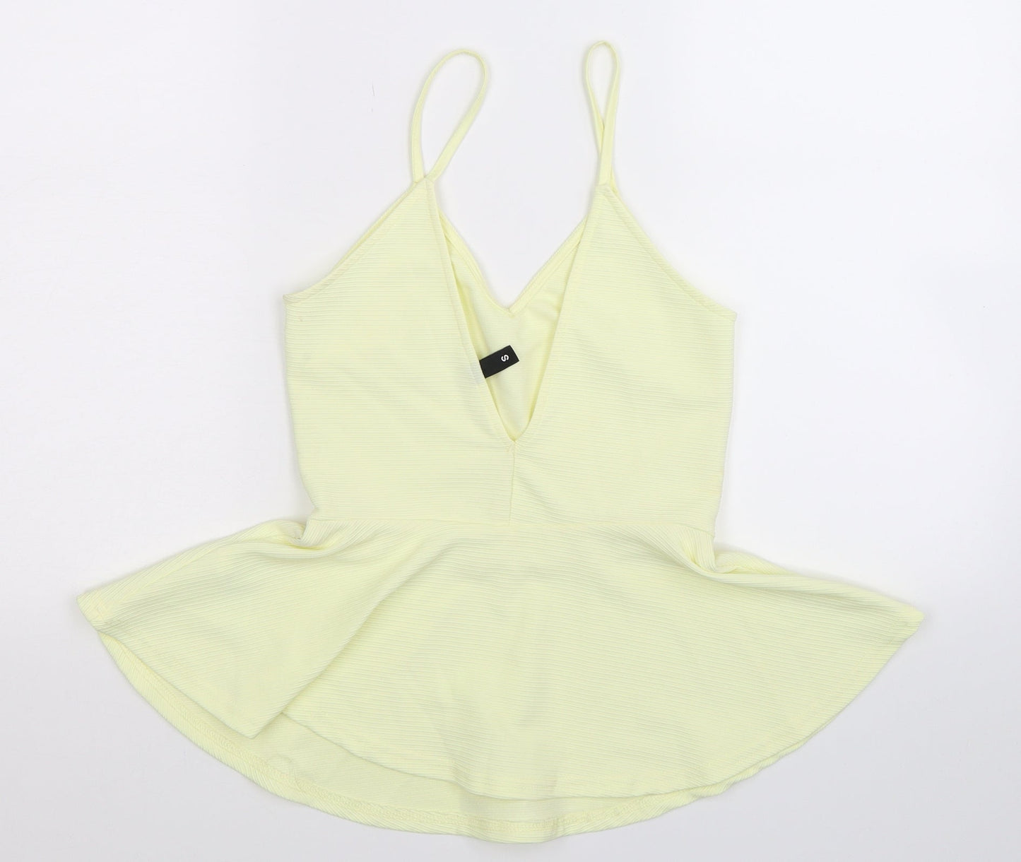 Divided Womens Yellow   Basic Tank Size S