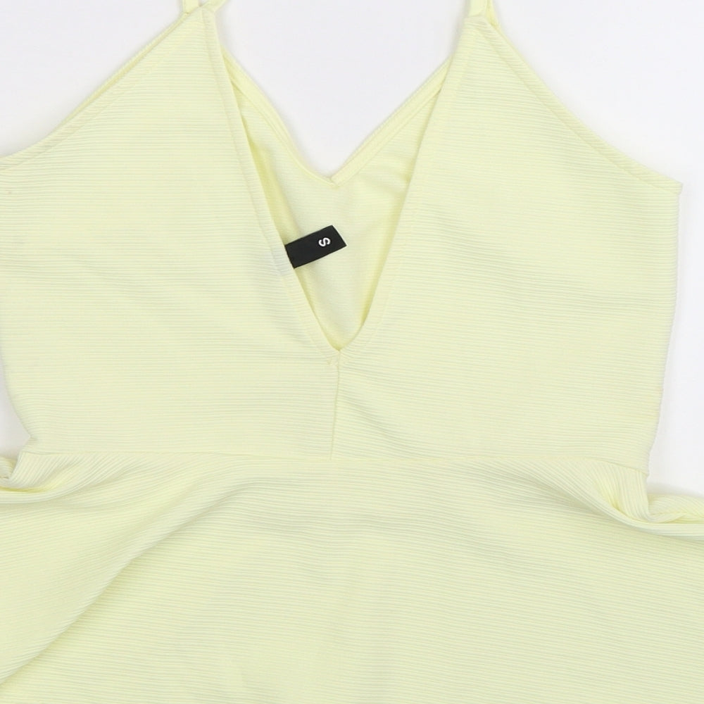Divided Womens Yellow   Basic Tank Size S