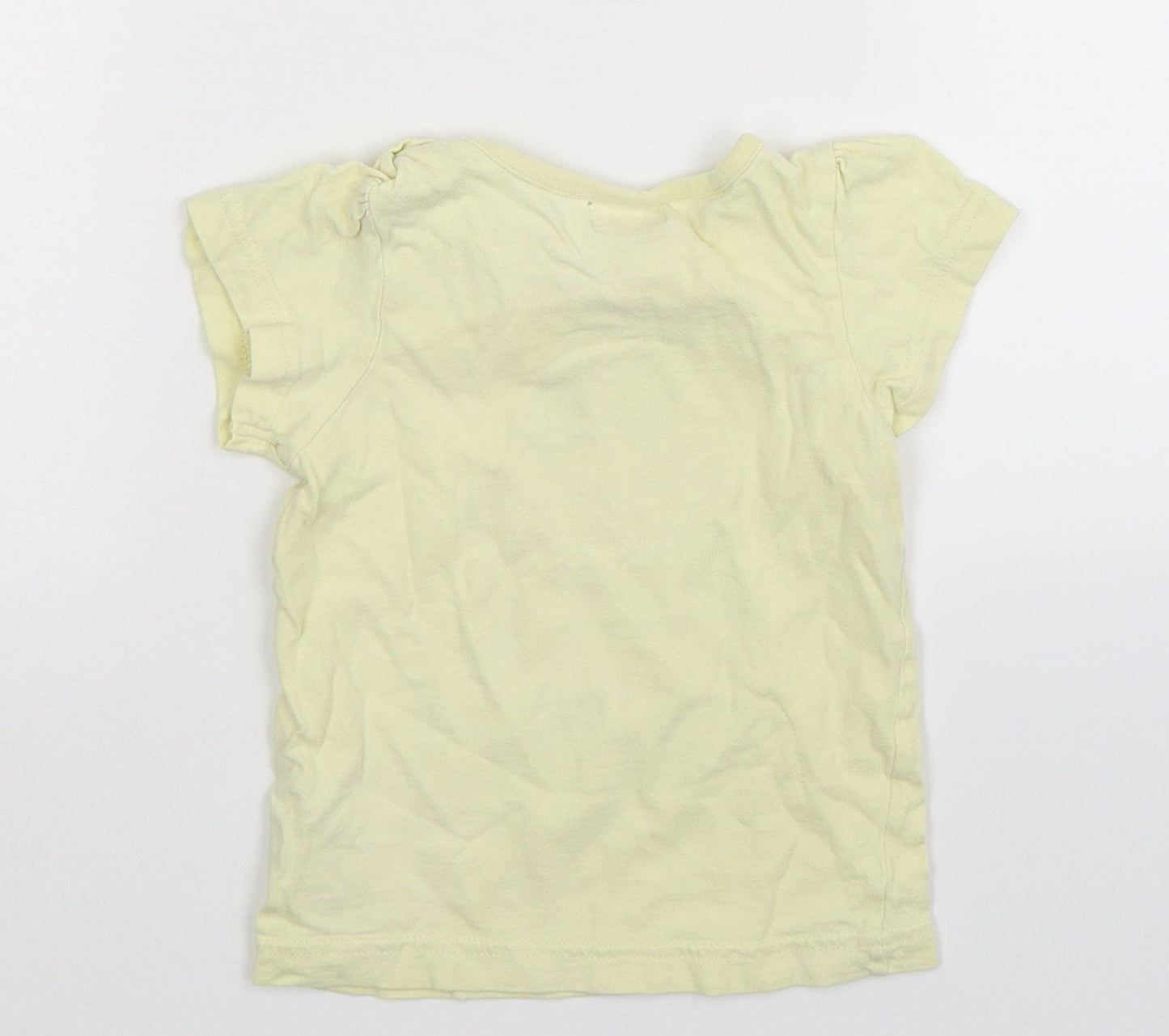 M&Co Girls Yellow   Basic T-Shirt Size 2-3 Years