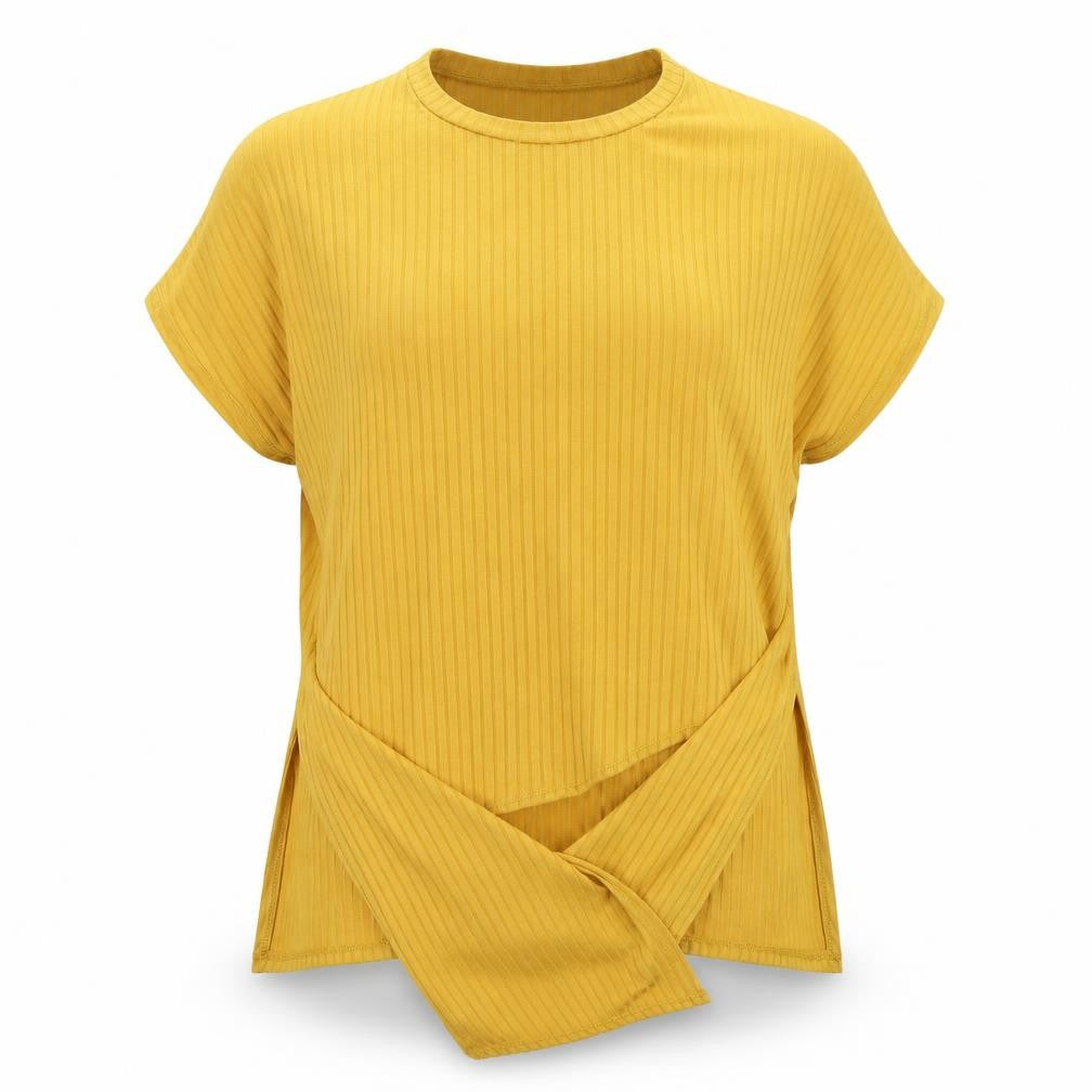 New Look Womens Yellow   Basic T-Shirt Size 6  - Oversized