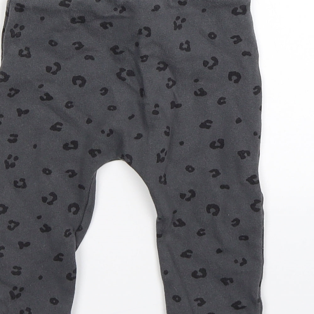 Disney Boys Grey Animal Print  Jogger Trousers Size 9-12 Months