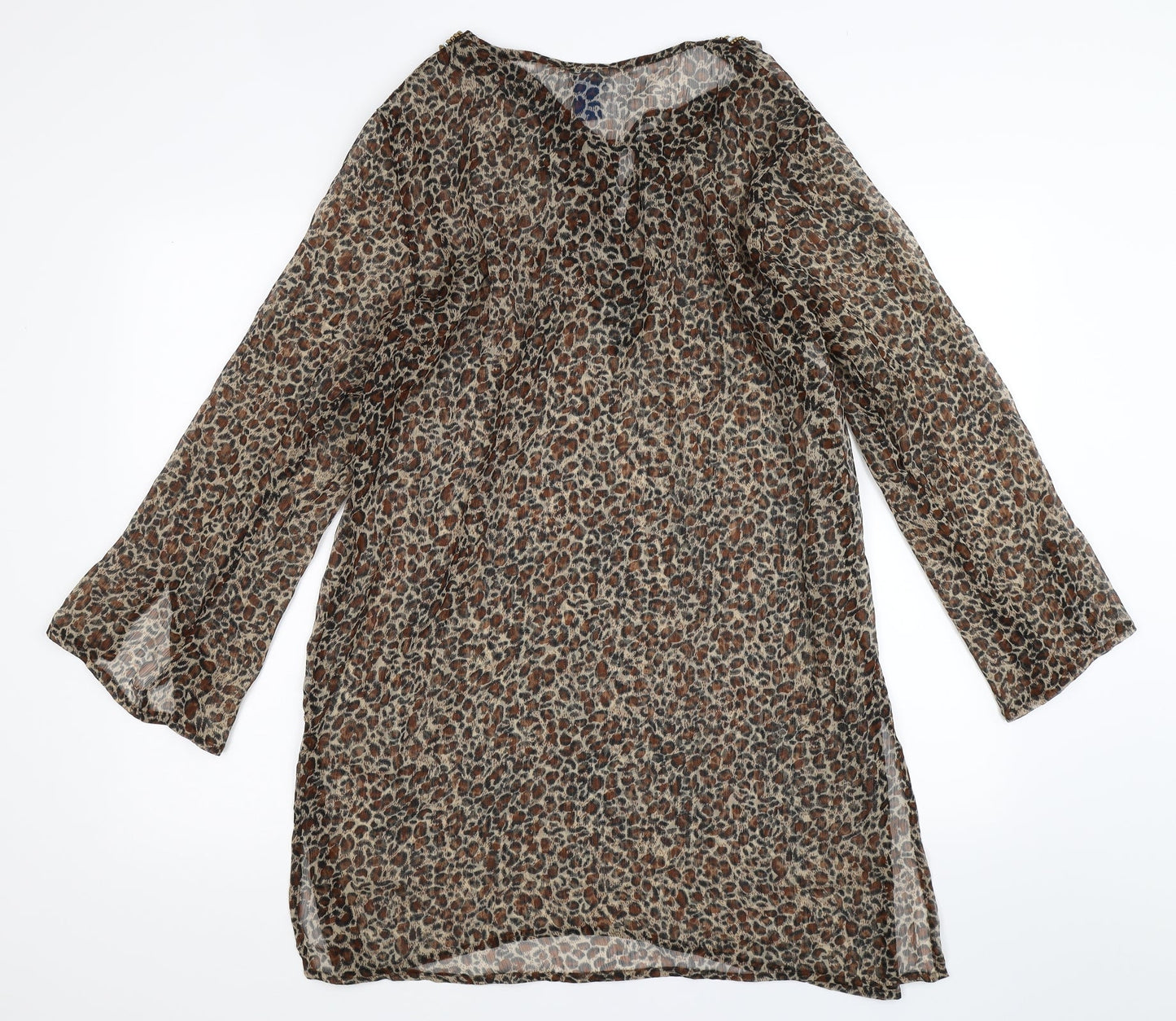 Soaked Womens Multicoloured Animal Print  Basic Blouse Size L