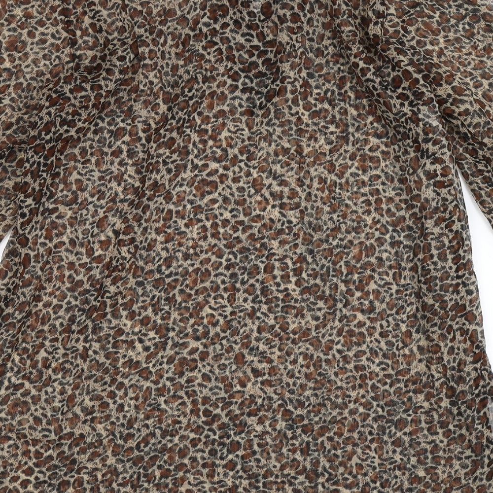 Soaked Womens Multicoloured Animal Print  Basic Blouse Size L