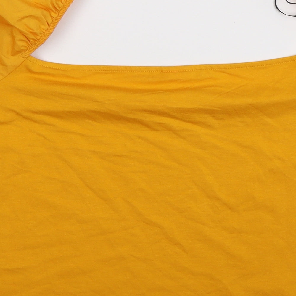 H&M Womens Yellow   Basic T-Shirt Size XL