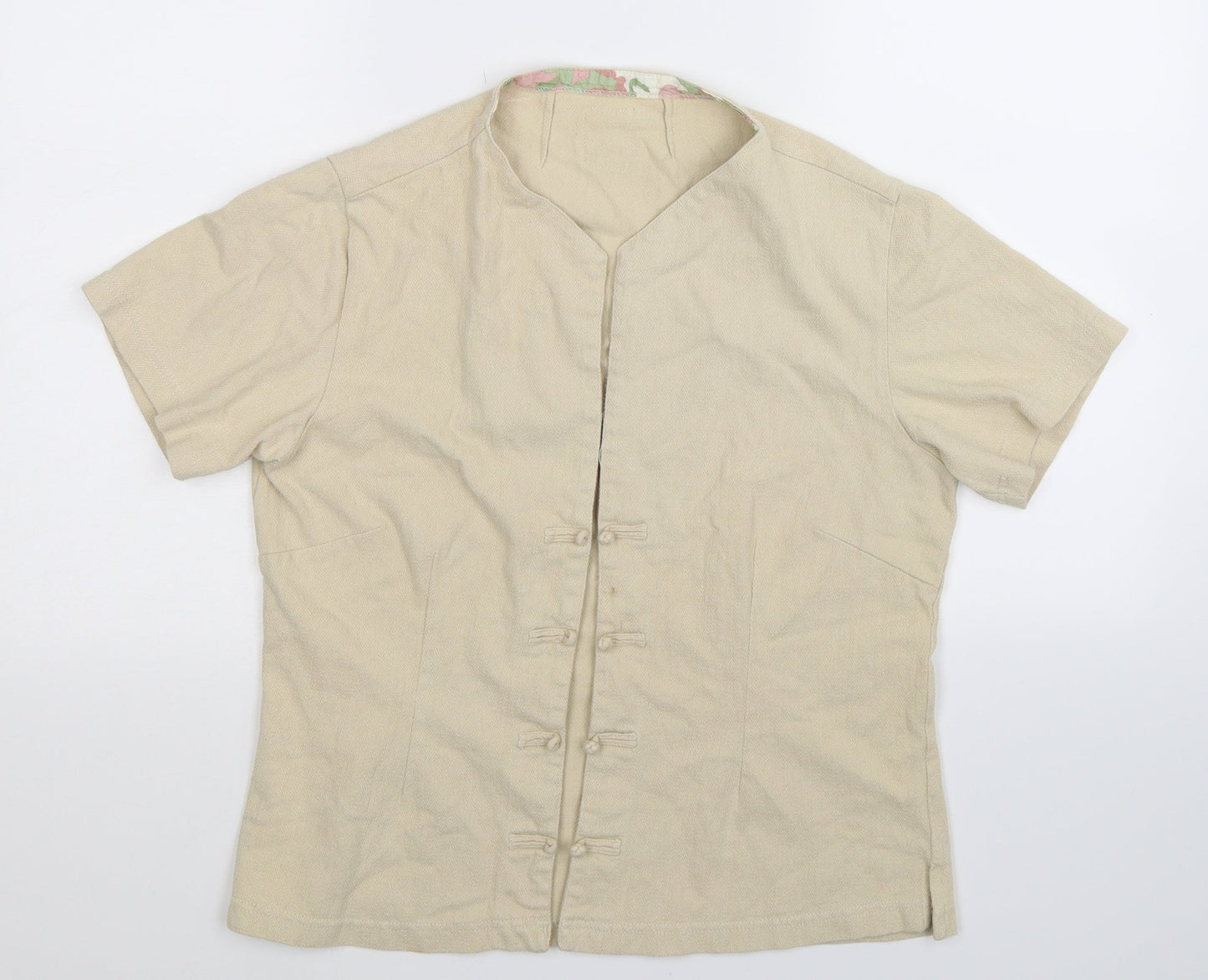 Preworn Womens Beige   Jacket Blazer Size L