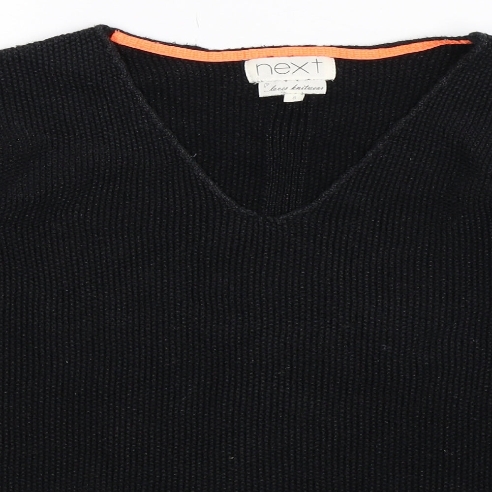 NEXT Womens Black  Knit Pullover Jumper Size 8