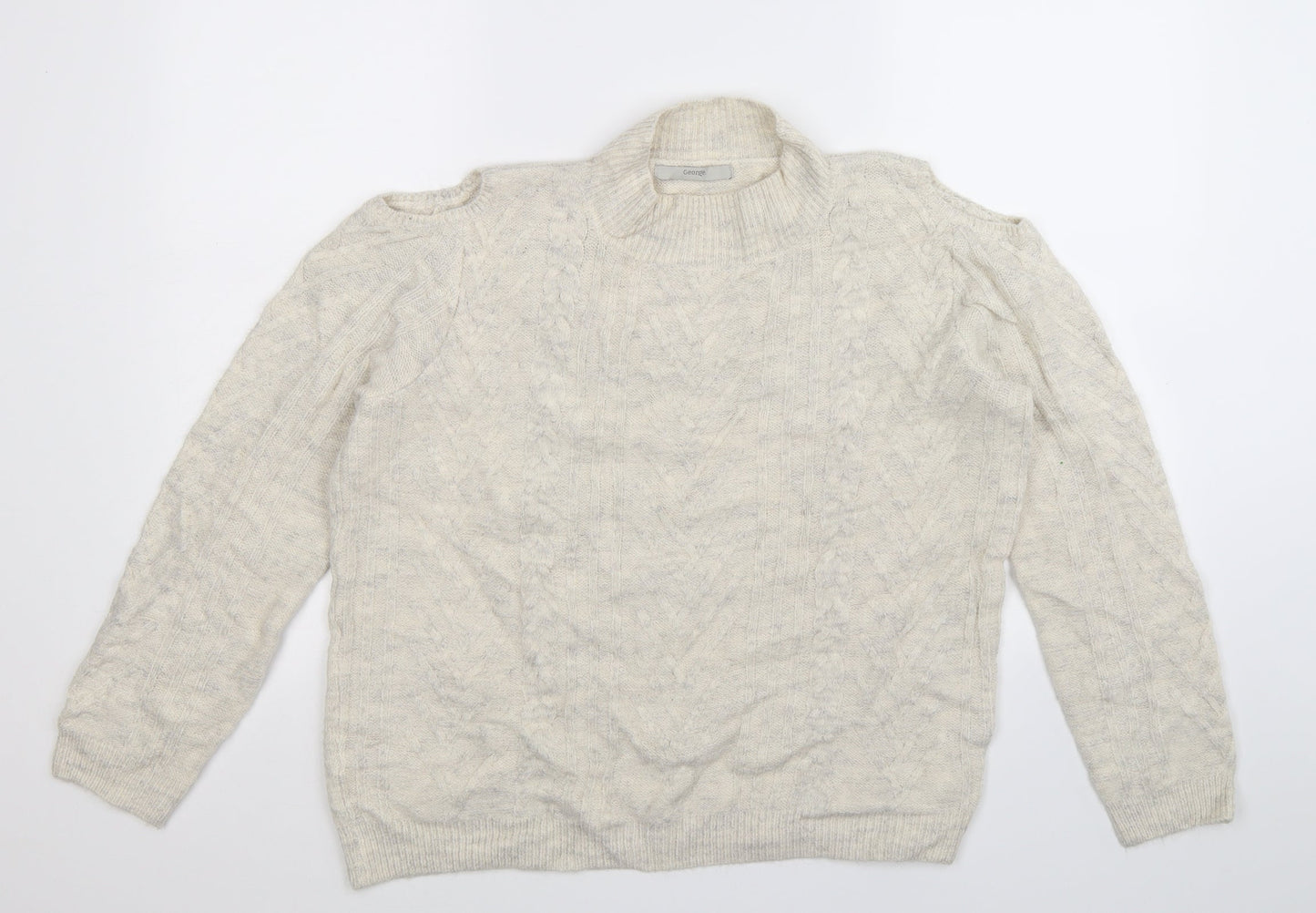 George Womens Beige  Knit Pullover Jumper Size 18