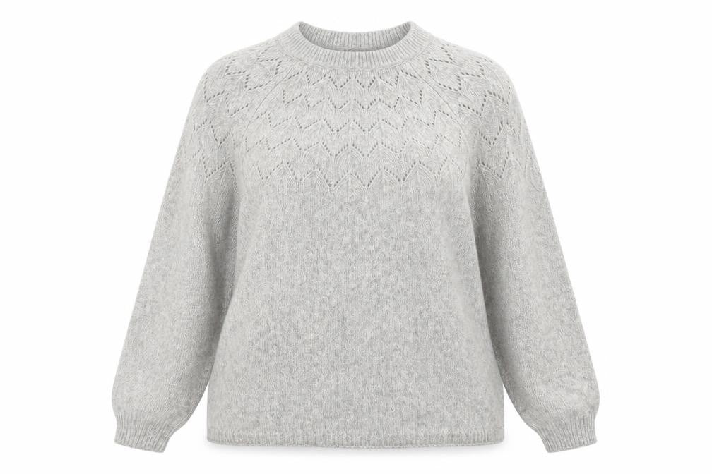 TU Womens Grey  Knit Pullover Jumper Size 12