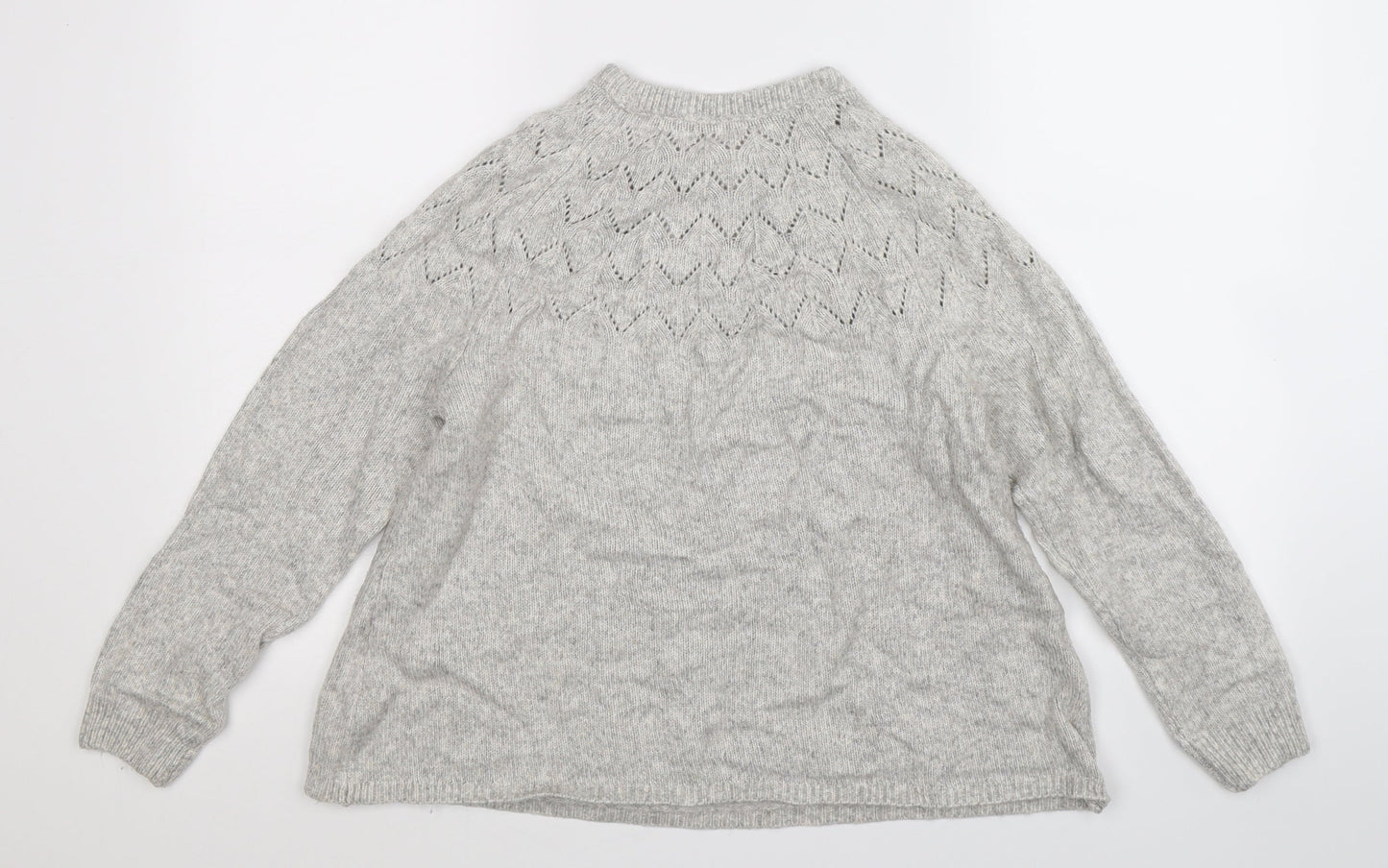 TU Womens Grey  Knit Pullover Jumper Size 12