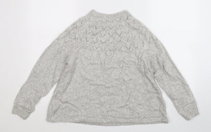 Tu Womens Grey  Knit Pullover Jumper Size 12